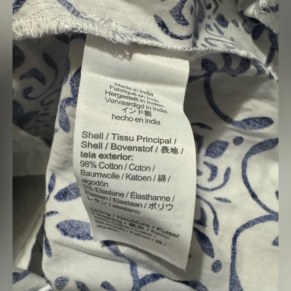 J. Crew factory blue and white Poplin corset midi dress Size 6 - Picture 11 of 14